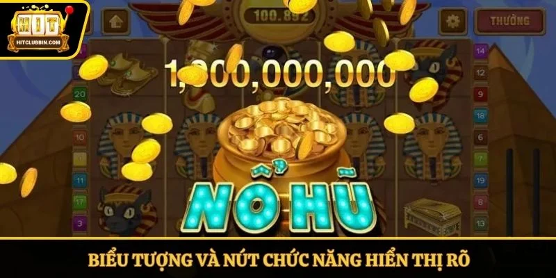 Biểu tượng và nút chức năng hiển thị rõ
