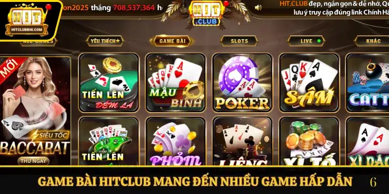 Game Bài Hitclub 1 Game bài Hitclub mang đến nhiều game hấp dẫn