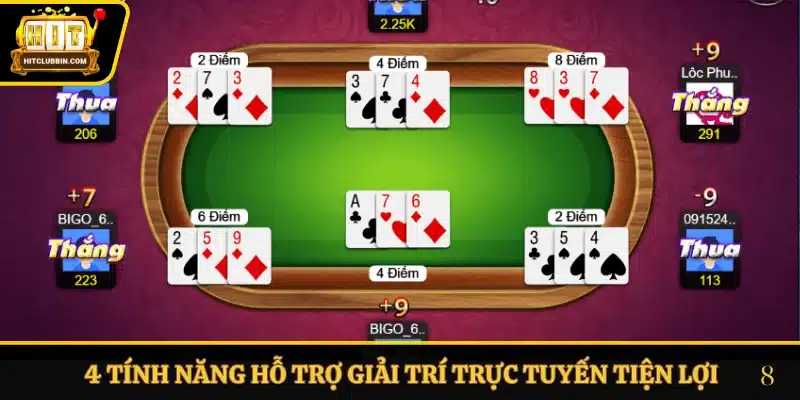 Game Bài Hitclub 3 4 tính năng hỗ trợ giải trí trực tuyến tiện lợi