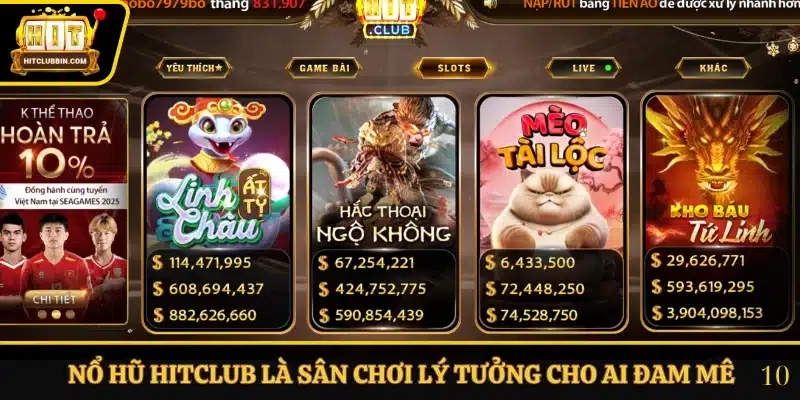 Nổ Hũ Hitclub 1 Nổ hũ Hitclub là sân chơi lý tưởng cho ai đam mê
