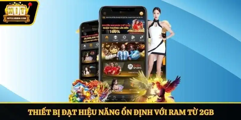 Thiết bị đạt hiệu năng ổn định với RAM từ 2GB